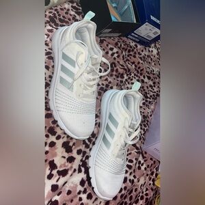 Women's White and Gray Sneakers